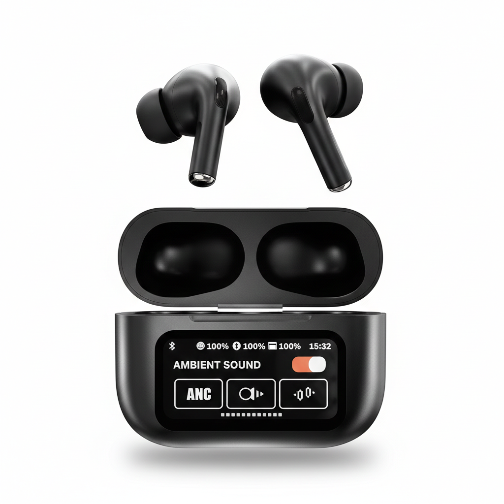 Black A9 Pro Screen Earbuds
