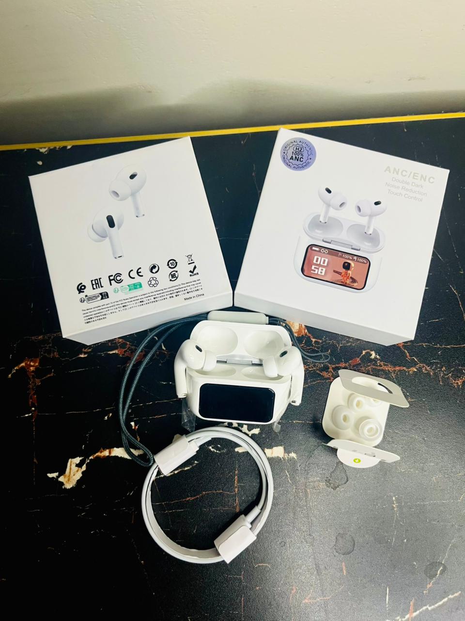 White A9 Pro Screen Earbuds