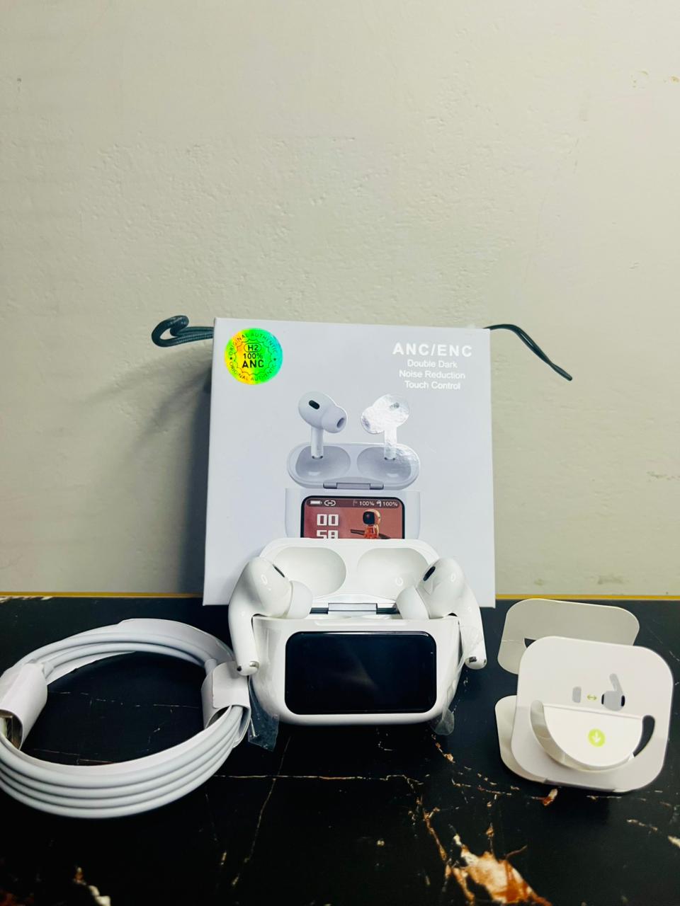 White A9 Pro Screen Earbuds