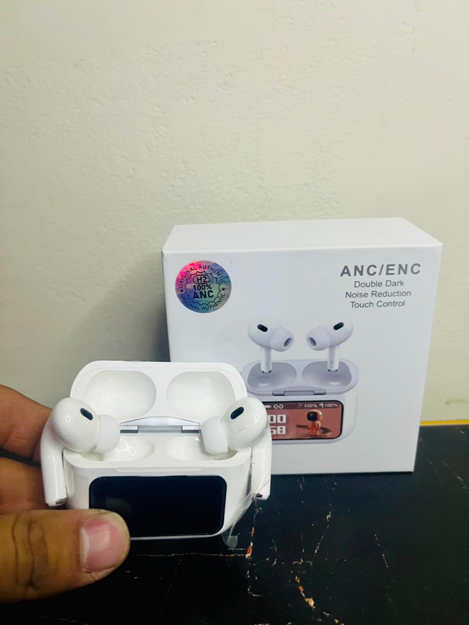 White A9 Pro Screen Earbuds