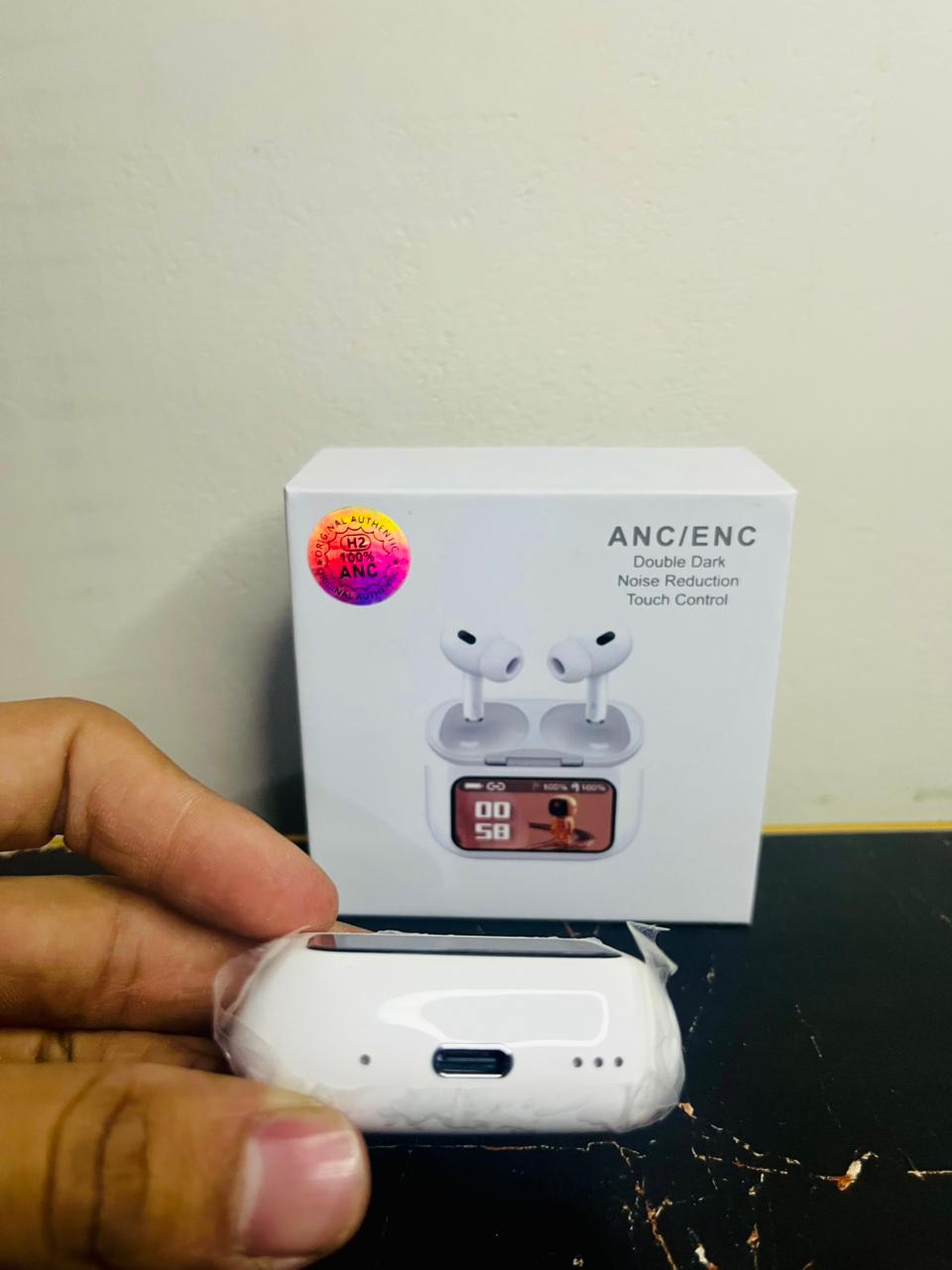 White A9 Pro Screen Earbuds
