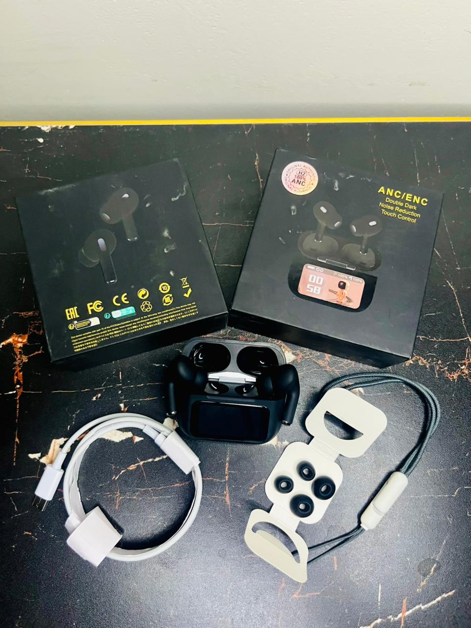Black A9 Pro Screen Earbuds
